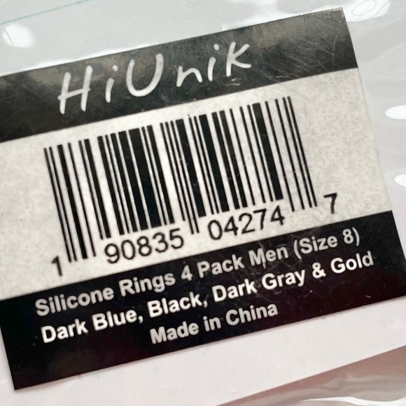 NEW 4 Silicone Ring Band Size 8 HiUnik Wedding Sport - Picture 6 of 7